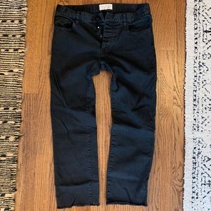 Nili Lotan Black Cropped Denim Jeans